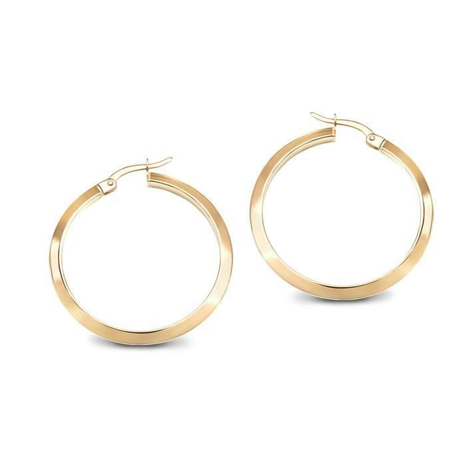 Klasyczne kolczyki koła wykonane z 8-karatowego złota stworzone z myślą o odważnych kobietach, które lubią geometryczne ozdoby zwracające uwagę..jpg